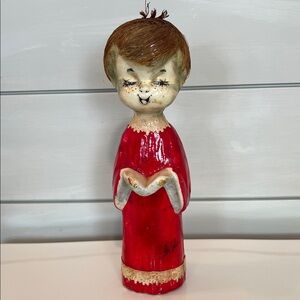 De Sela vintage and rare Paper Mache Christmas Choir Caroler